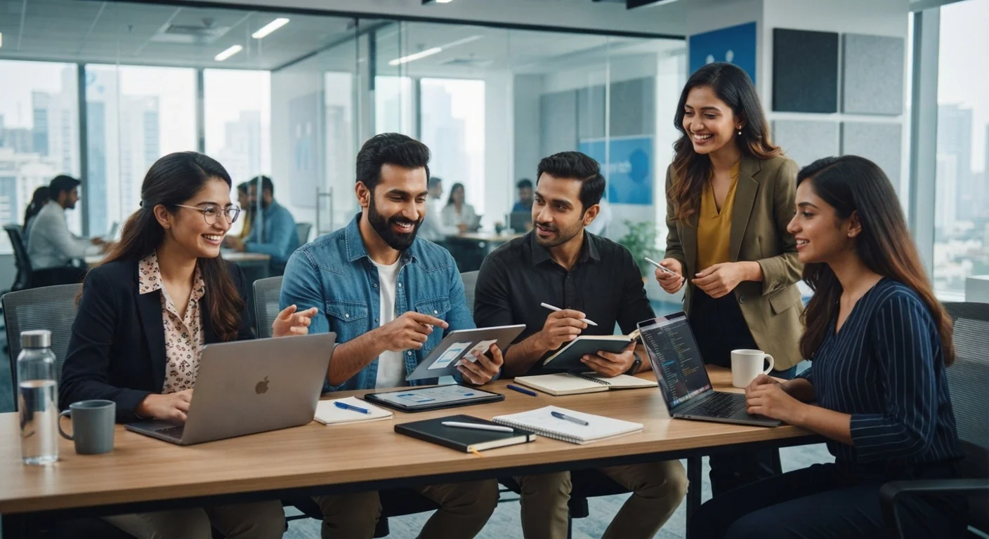 Team collaborating on cloud solutions